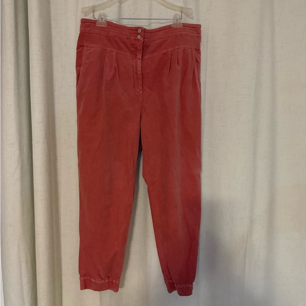 Anthropologie Coral Corduroy Pants